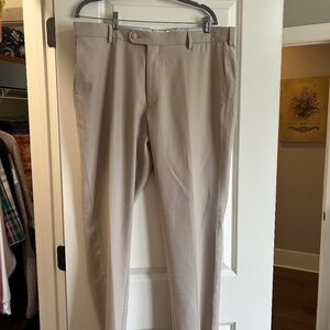 Peter Millar Men's Khaki Cotton Pants, 38x32